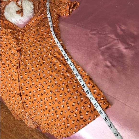 Forever 21 Mustard Flowy Woven Dress - Picture 3 of 7